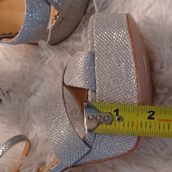 Antonio Melani Nicola bathie x Antonio Melani Lila Bow heels Silver 8M New - Picture 16 of 16